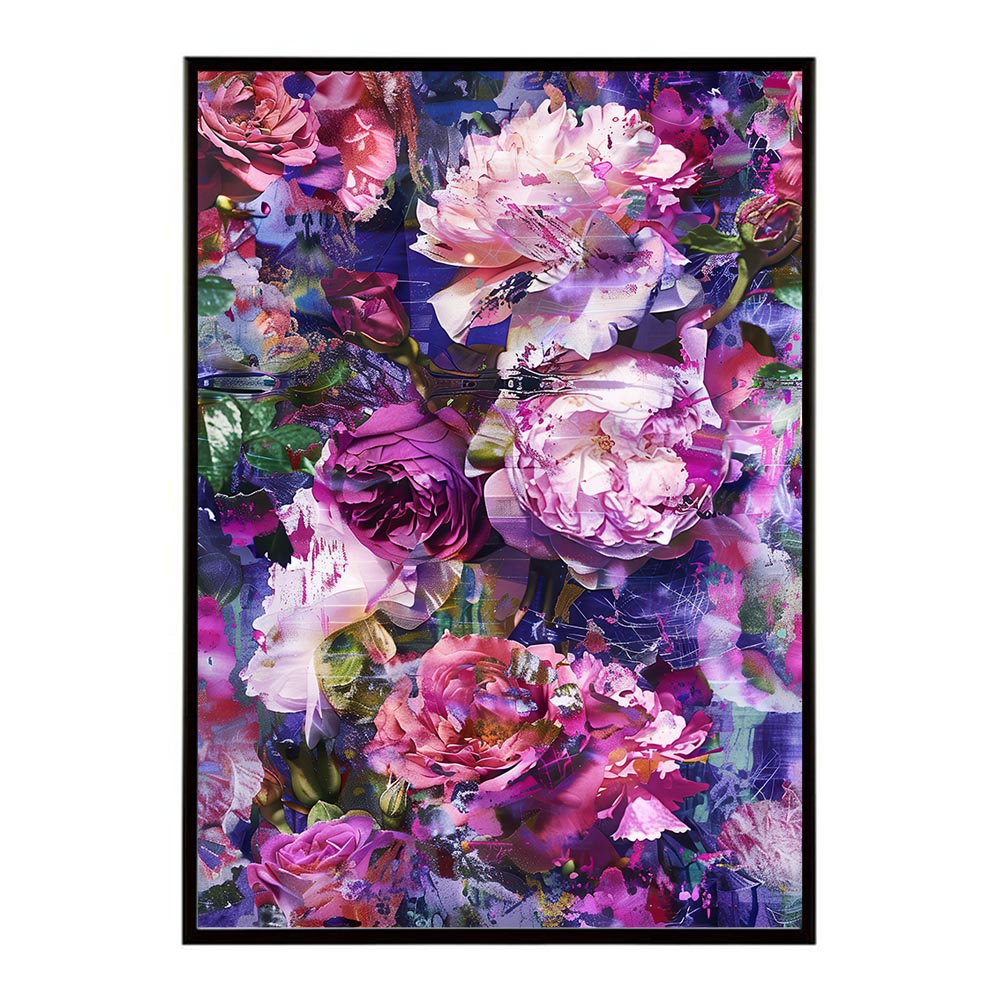 アーティスティックフラワー ポスター 花 絵画 アート 画家 名画 コンセプトアート 油絵 水彩画 絵具 リビング 寝室 玄関 おしゃれ インテリア フラワーアート 大人可愛い 【lh-poster-11053】