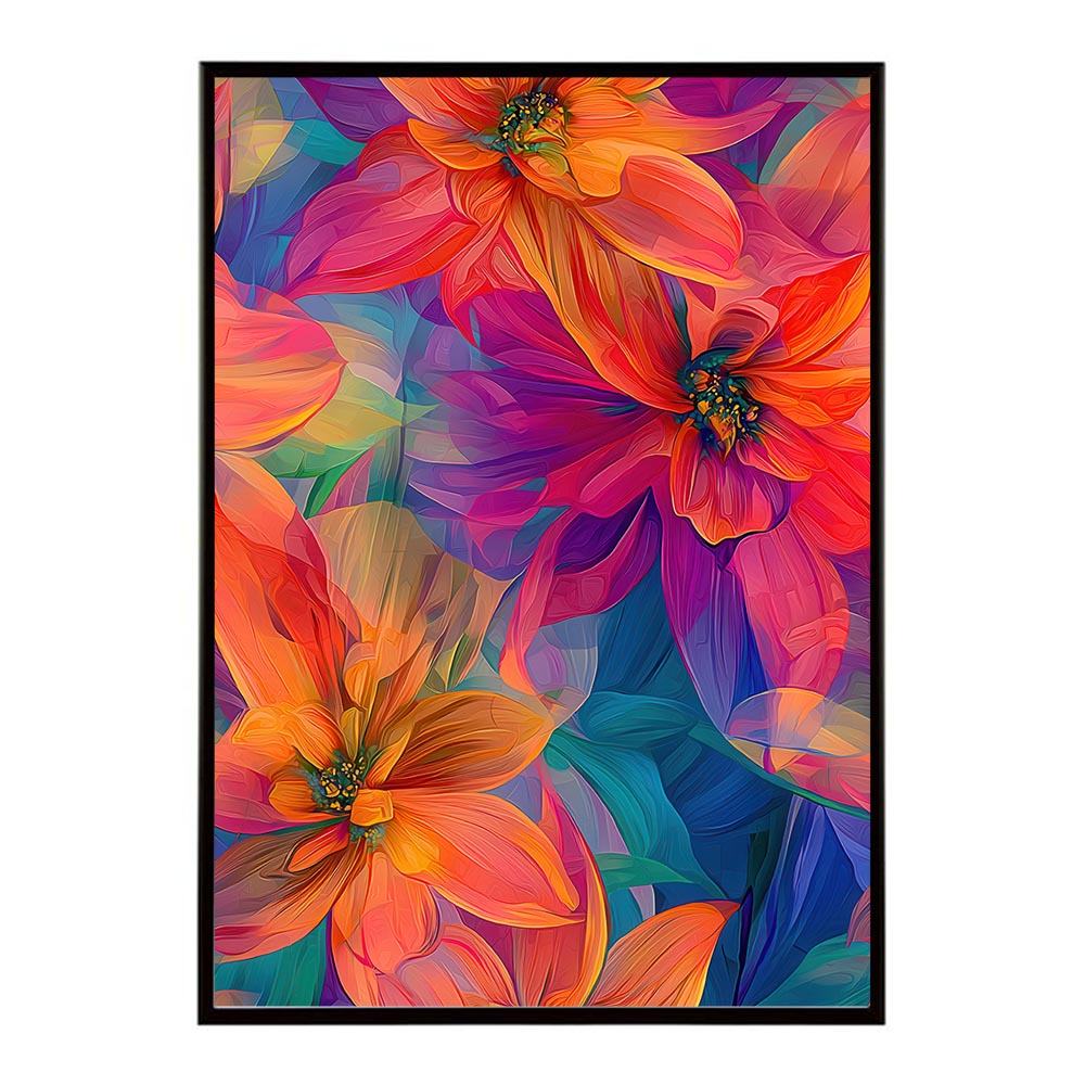 アーティスティックフラワー ポスター 花 絵画 アート 画家 名画 コンセプトアート 油絵 水彩画 絵具 花柄デザイン インテリア雑貨 壁飾り 北欧風 モダンアート フラワーアート 【lh-poster-11068】