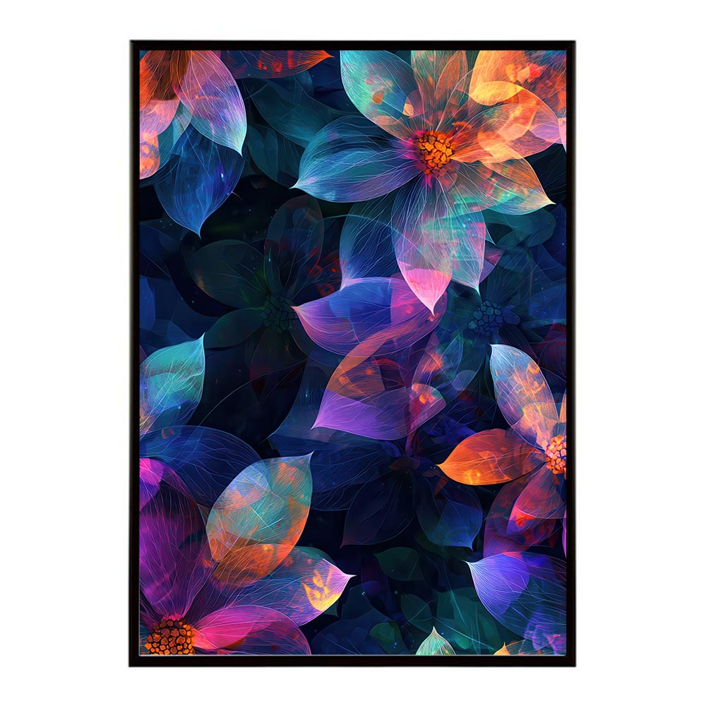 アーティスティックフラワー ポスター 花 絵画 アート 画家 名画 コンセプトアート 油絵 水彩画 絵具 花柄デザイン インテリア雑貨 壁飾り 北欧風 モダンアート フラワーアート 【lh-poster-11071】