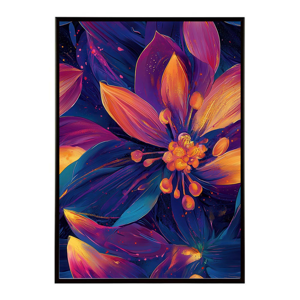 アーティスティックフラワー ポスター 花 絵画 アート 画家 名画 コンセプトアート 油絵 水彩画 絵具 花柄デザイン インテリア雑貨 壁飾り 北欧風 モダンアート フラワーアート 【lh-poster-11075】