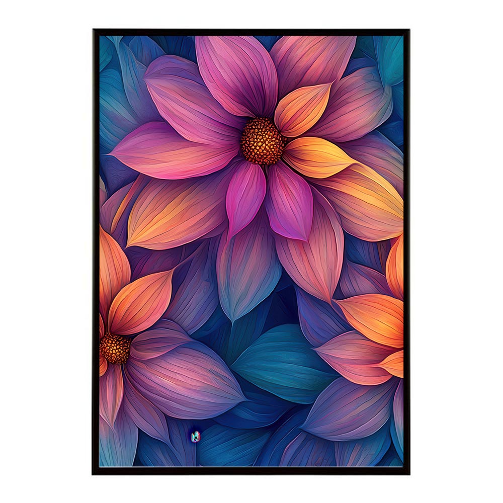 アーティスティックフラワー ポスター 花 絵画 アート 画家 名画 コンセプトアート 油絵 水彩画 絵具 花柄デザイン インテリア雑貨 壁飾り 北欧風 モダンアート フラワーアート 【lh-poster-11076】