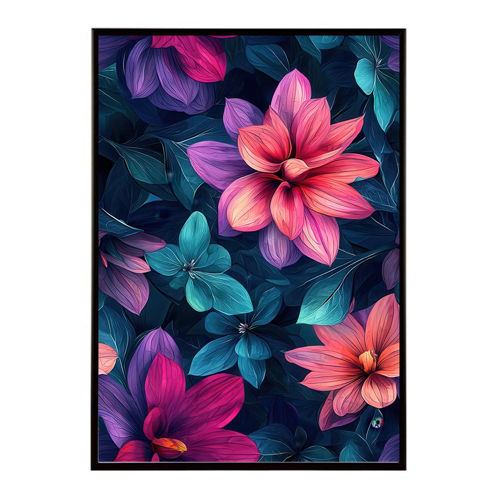 アーティスティックフラワー ポスター 花 絵画 アート 画家 名画 コンセプトアート 油絵 水彩画 絵具 花柄デザイン インテリア雑貨 壁飾り 北欧風 モダンアート フラワーアート 【lh-poster-11082】