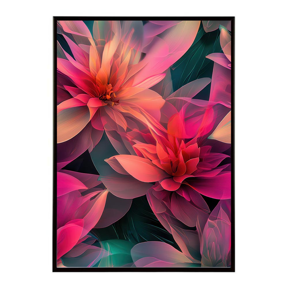 アーティスティックフラワー ポスター 花 絵画 アート 画家 名画 コンセプトアート 油絵 水彩画 絵具 花柄デザイン インテリア雑貨 壁飾り 北欧風 モダンアート フラワーアート 【lh-poster-11093】