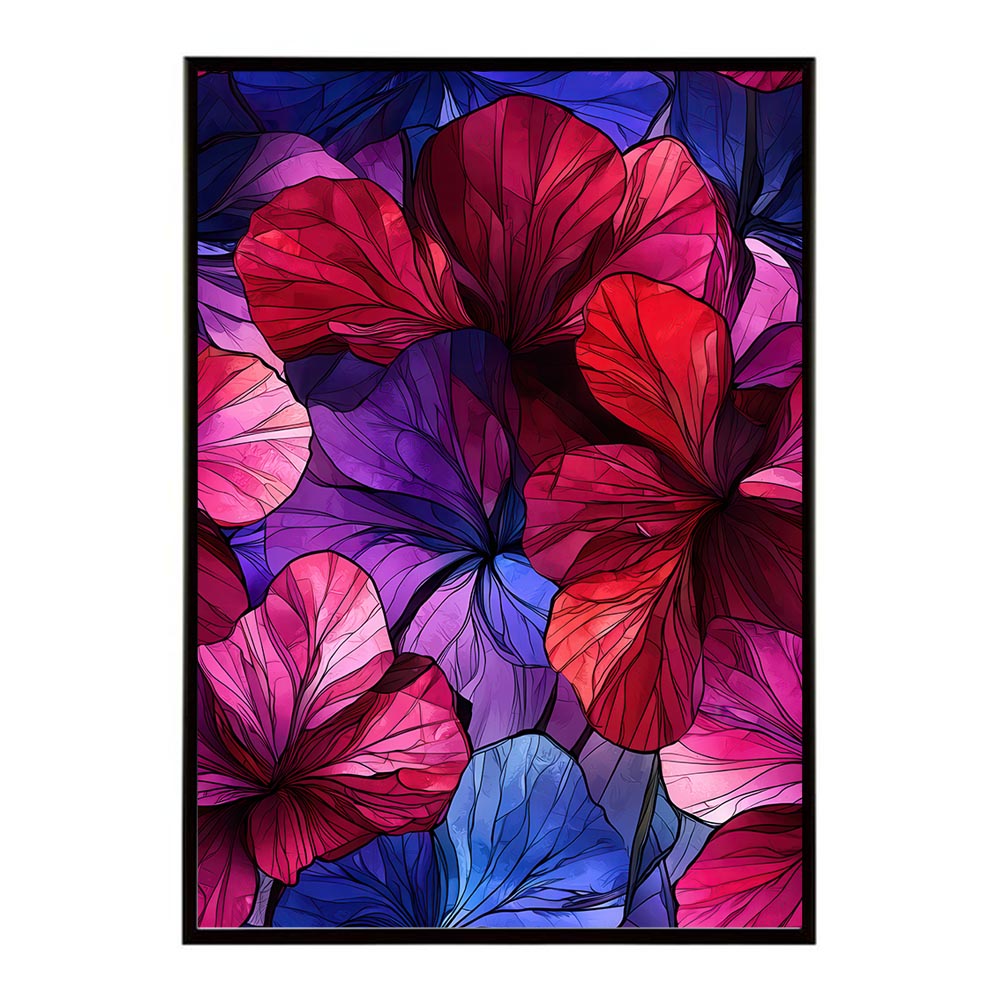 アーティスティックフラワー ポスター 花 絵画 アート 画家 名画 コンセプトアート 油絵 水彩画 絵具 花柄デザイン インテリア雑貨 壁飾り 北欧風 モダンアート フラワーアート 【lh-poster-11094】