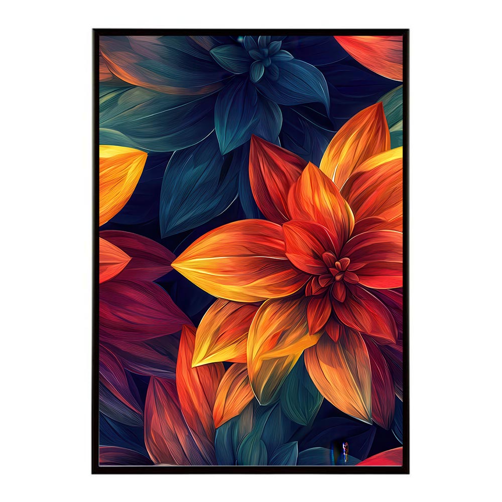 アーティスティックフラワー ポスター 花 絵画 アート 画家 名画 コンセプトアート 油絵 水彩画 絵具 花柄デザイン インテリア雑貨 壁飾り 北欧風 モダンアート フラワーアート 【lh-poster-11099】