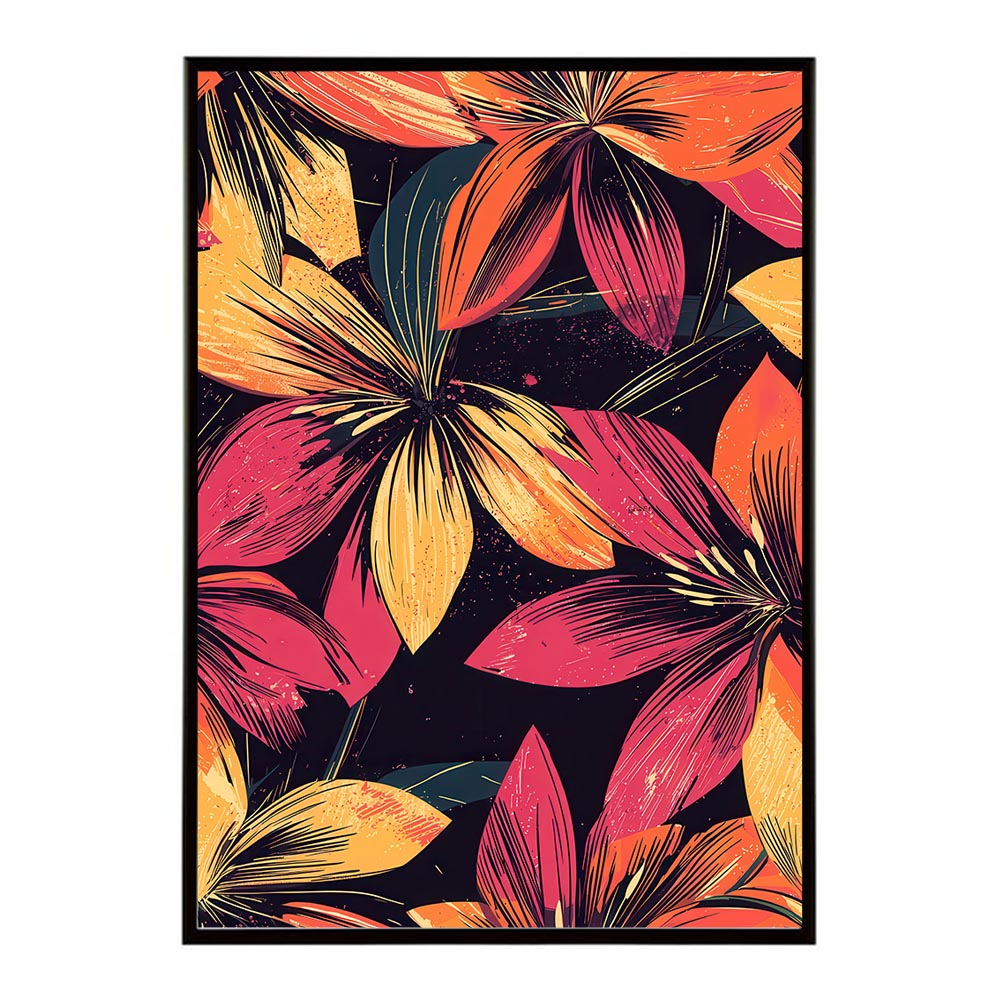 アーティスティックフラワー ポスター 花 絵画 アート 画家 名画 コンセプトアート 油絵 水彩画 絵具 花柄デザイン インテリア雑貨 壁飾り 北欧風 モダンアート フラワーアート 【lh-poster-11122】