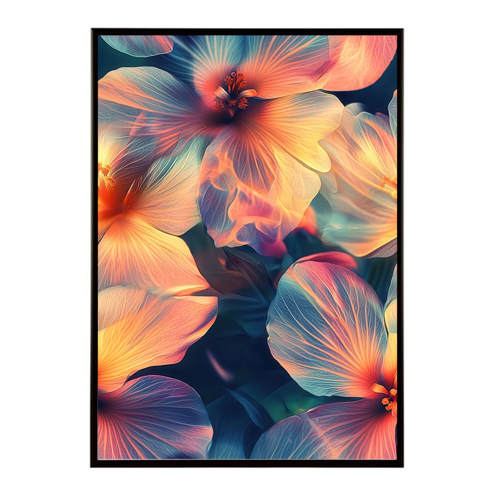 アーティスティックフラワー ポスター 花 絵画 アート 画家 名画 コンセプトアート 油絵 水彩画 絵具 花柄デザイン インテリア雑貨 壁飾り 北欧風 モダンアート フラワーアート 【lh-poster-11128】