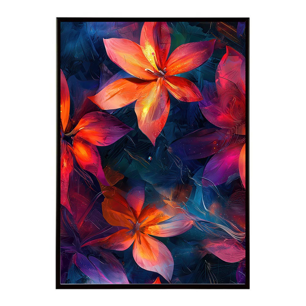 アーティスティックフラワー ポスター 花 絵画 アート 画家 名画 コンセプトアート 油絵 水彩画 絵具 花柄デザイン インテリア雑貨 壁飾り 北欧風 モダンアート フラワーアート 【lh-poster-11142】