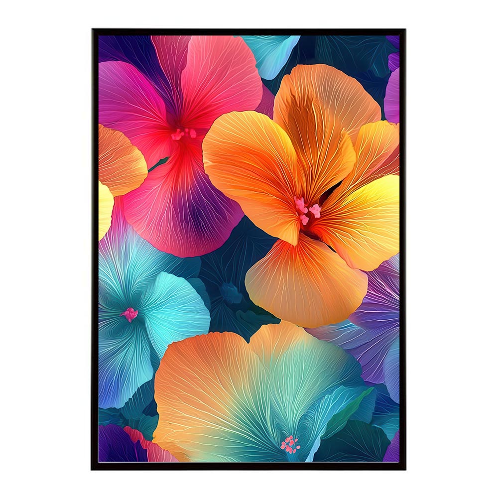 アーティスティックフラワー ポスター 花 絵画 アート 画家 名画 コンセプトアート 油絵 水彩画 絵具 花柄デザイン インテリア雑貨 壁飾り 北欧風 モダンアート フラワーアート 【lh-poster-11169】