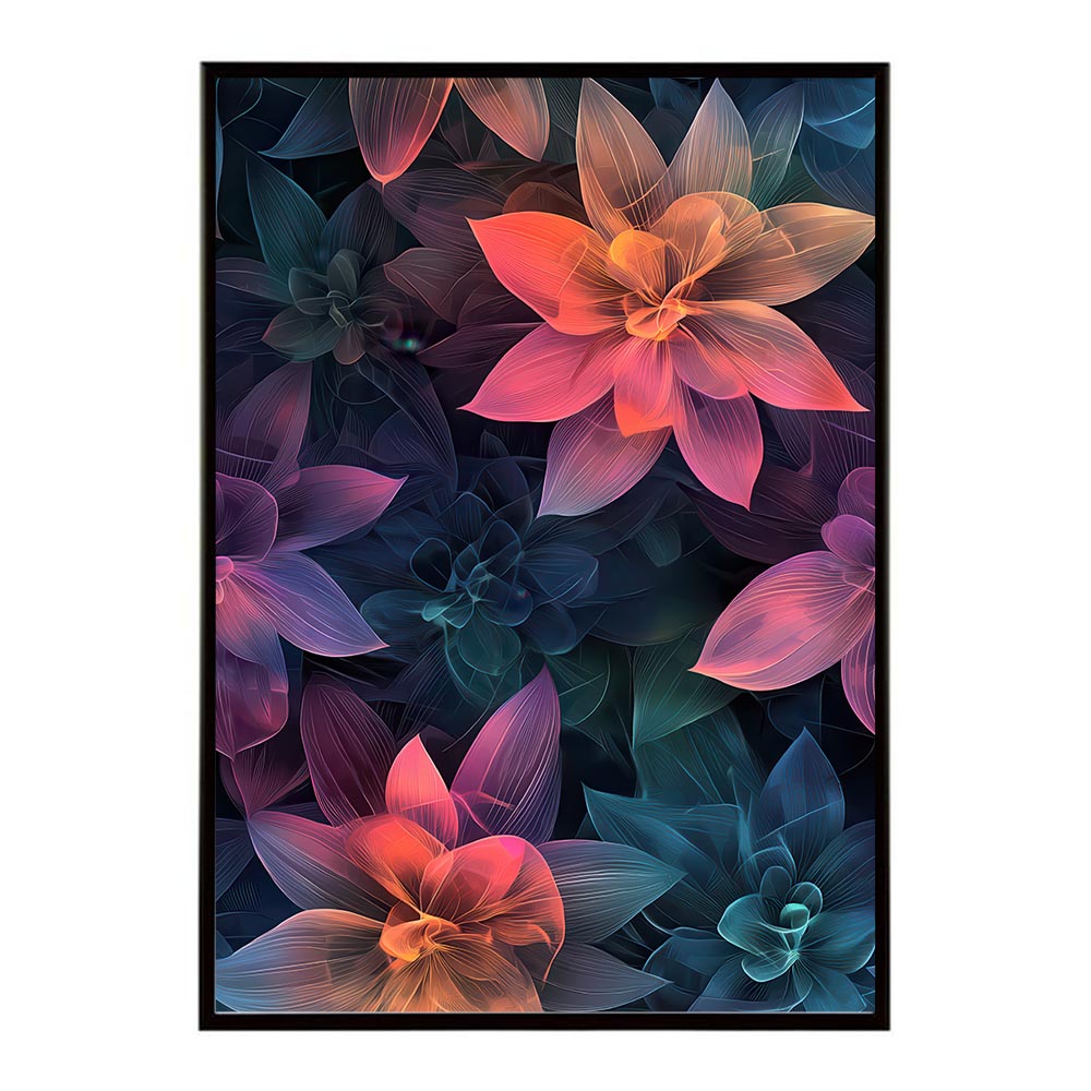 アーティスティックフラワー ポスター 花 絵画 アート 画家 名画 コンセプトアート 油絵 水彩画 絵具 花柄デザイン インテリア雑貨 壁飾り 北欧風 モダンアート フラワーアート 【lh-poster-11171】