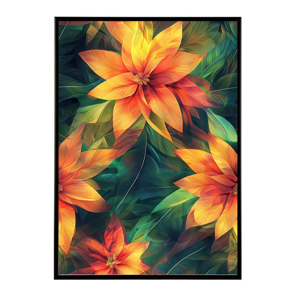 アーティスティックフラワー ポスター 花 絵画 アート 画家 名画 コンセプトアート 油絵 水彩画 絵具 花柄デザイン インテリア雑貨 壁飾り 北欧風 モダンアート フラワーアート 【lh-poster-11175】