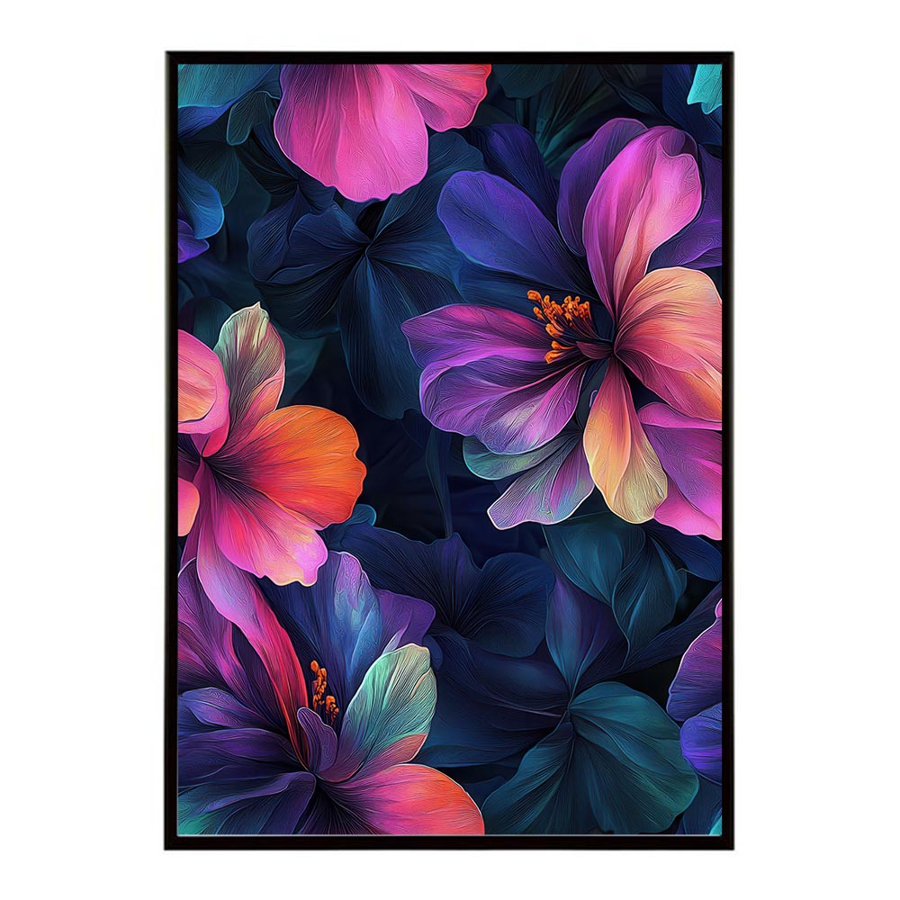 アーティスティックフラワー ポスター 花 絵画 アート 画家 名画 コンセプトアート 油絵 水彩画 絵具 花柄デザイン インテリア雑貨 壁飾り 北欧風 モダンアート フラワーアート 【lh-poster-11178】