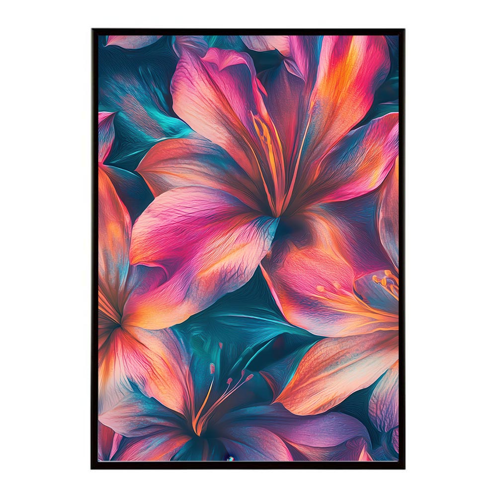 アーティスティックフラワー ポスター 花 絵画 アート 画家 名画 コンセプトアート 油絵 水彩画 絵具 花柄デザイン インテリア雑貨 壁飾り 北欧風 モダンアート フラワーアート 【lh-poster-11190】