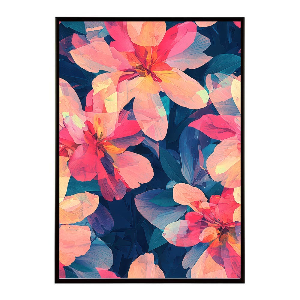 アーティスティックフラワー ポスター 花 絵画 アート 画家 名画 コンセプトアート 油絵 水彩画 絵具 花柄デザイン インテリア雑貨 壁飾り 北欧風 モダンアート フラワーアート 【lh-poster-11194】