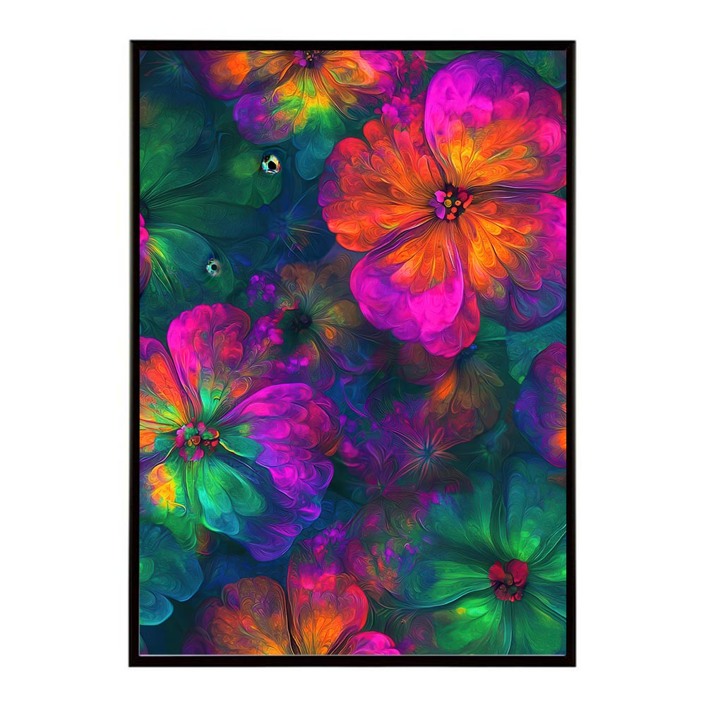 アーティスティックフラワー ポスター 花 絵画 アート 画家 名画 コンセプトアート 油絵 水彩画 絵具 花柄デザイン インテリア雑貨 壁飾り 北欧風 モダンアート フラワーアート 【lh-poster-11196】