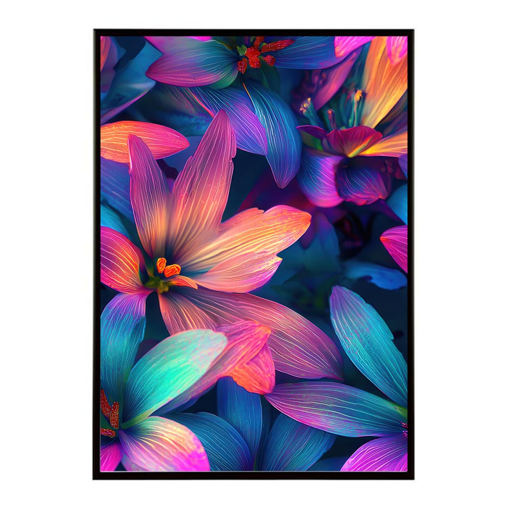 アーティスティックフラワー ポスター 花 絵画 アート 画家 名画 コンセプトアート 油絵 水彩画 絵具 花柄デザイン インテリア雑貨 壁飾り 北欧風 モダンアート フラワーアート 【lh-poster-11199】