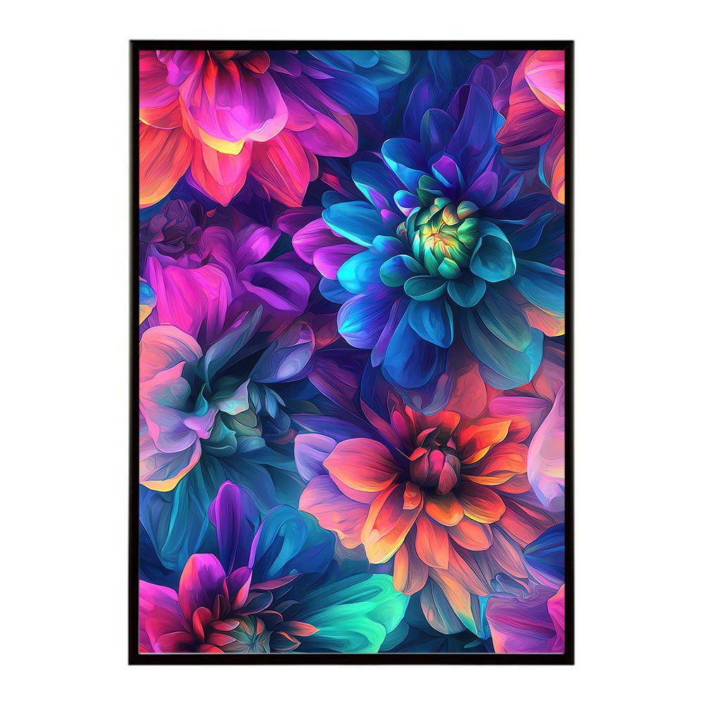 アーティスティックフラワー ポスター 花 絵画 アート 画家 名画 コンセプトアート 油絵 水彩画 絵具 花柄デザイン インテリア雑貨 壁飾り 北欧風 モダンアート フラワーアート 【lh-poster-11201】