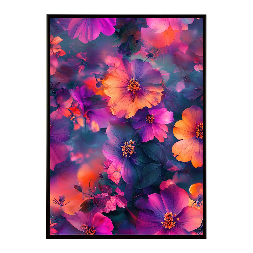アーティスティックフラワー ポスター 花 絵画 アート 画家 名画 コンセプトアート 油絵 水彩画 絵具 花柄デザイン インテリア雑貨 壁飾り 北欧風 モダンアート フラワーアート 【lh-poster-11206】