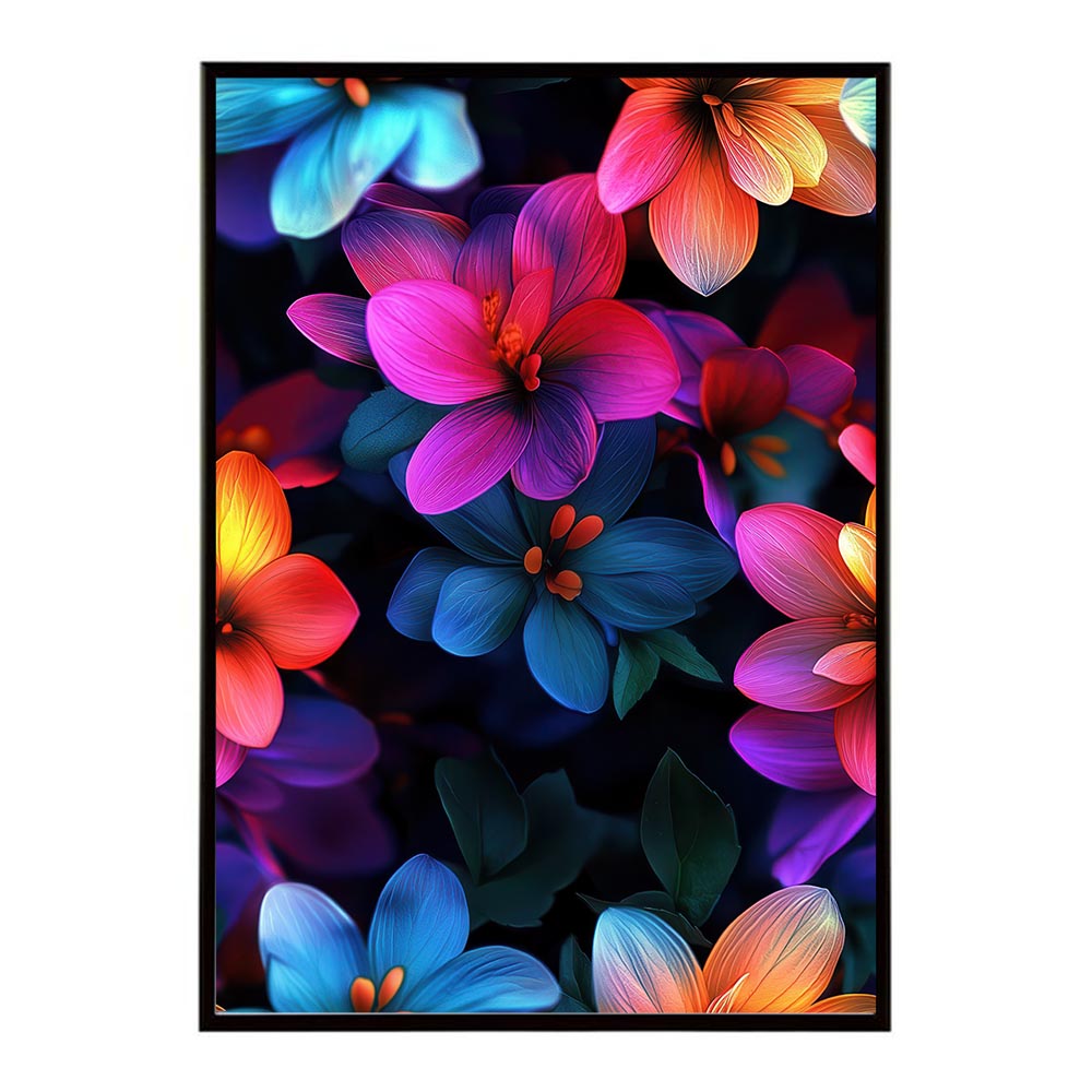 アーティスティックフラワー ポスター 花 絵画 アート 画家 名画 コンセプトアート 油絵 水彩画 絵具 花柄デザイン インテリア雑貨 壁飾り 北欧風 モダンアート フラワーアート 【lh-poster-11214】