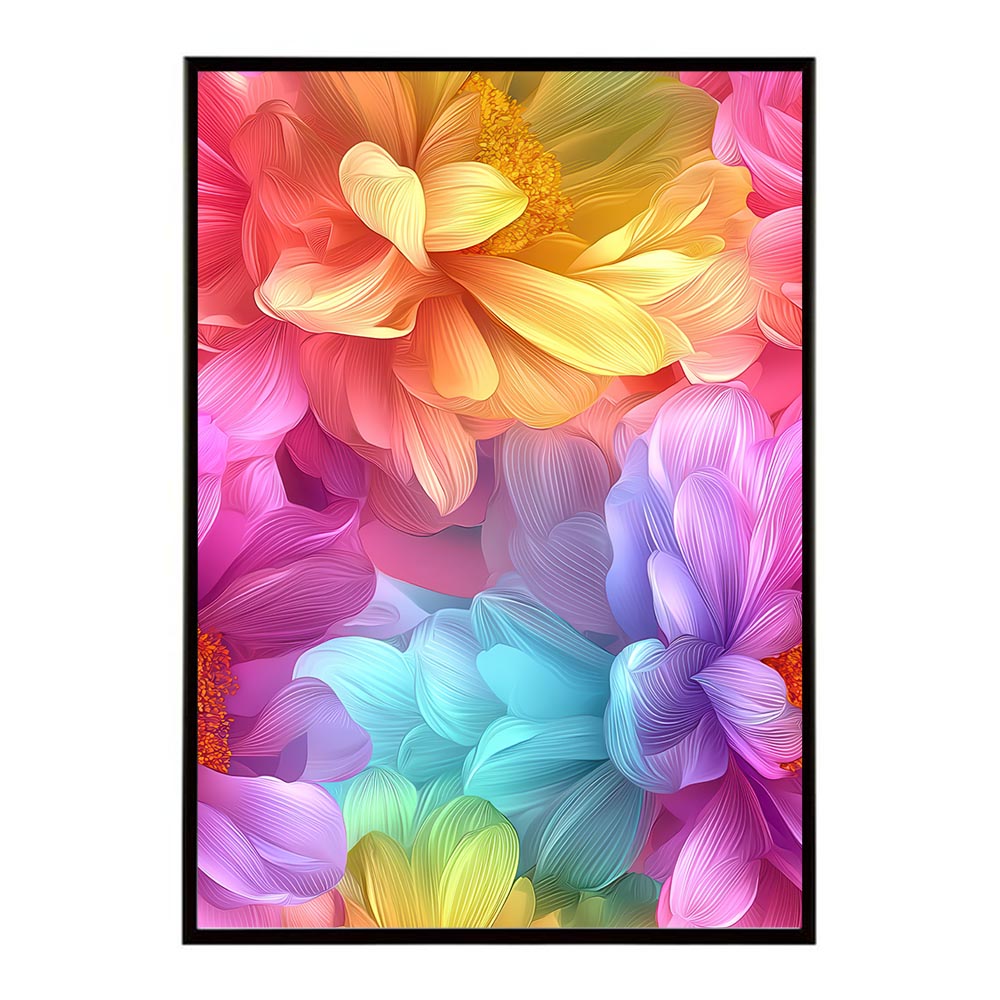 アーティスティックフラワー ポスター 花 絵画 アート 画家 名画 コンセプトアート 油絵 水彩画 絵具 花柄デザイン インテリア雑貨 壁飾り 北欧風 モダンアート フラワーアート 【lh-poster-11218】