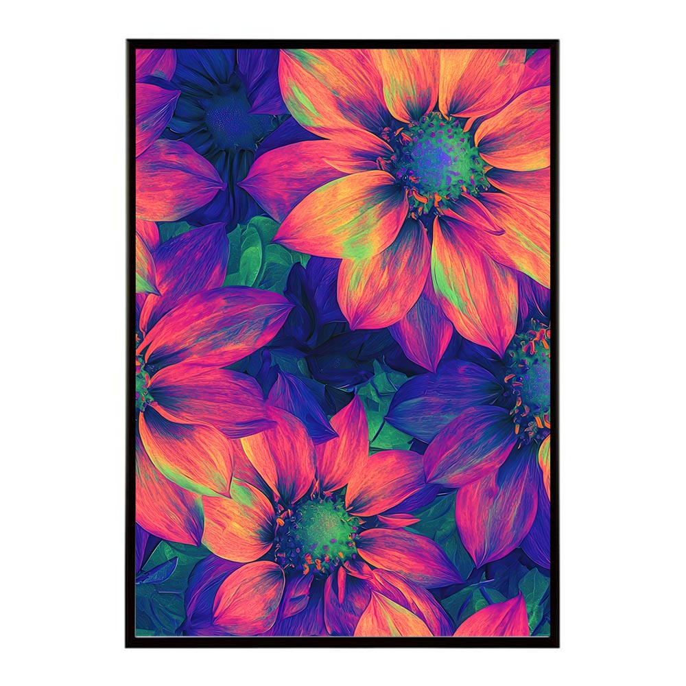 アーティスティックフラワー ポスター 花 絵画 アート 画家 名画 コンセプトアート 油絵 水彩画 絵具 花柄デザイン インテリア雑貨 壁飾り 北欧風 モダンアート フラワーアート 【lh-poster-11235】
