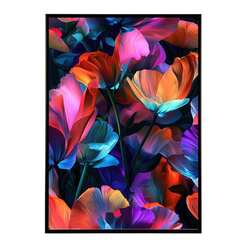 アーティスティックフラワー ポスター 花 絵画 アート 画家 名画 コンセプトアート 油絵 水彩画 絵具 花柄デザイン インテリア雑貨 壁飾り 北欧風 モダンアート フラワーアート 【lh-poster-11241】