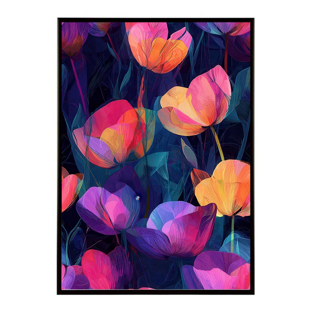 アーティスティックフラワー ポスター 花 絵画 アート 画家 名画 コンセプトアート 油絵 水彩画 絵具 花柄デザイン インテリア雑貨 壁飾り 北欧風 モダンアート フラワーアート 【lh-poster-11246】