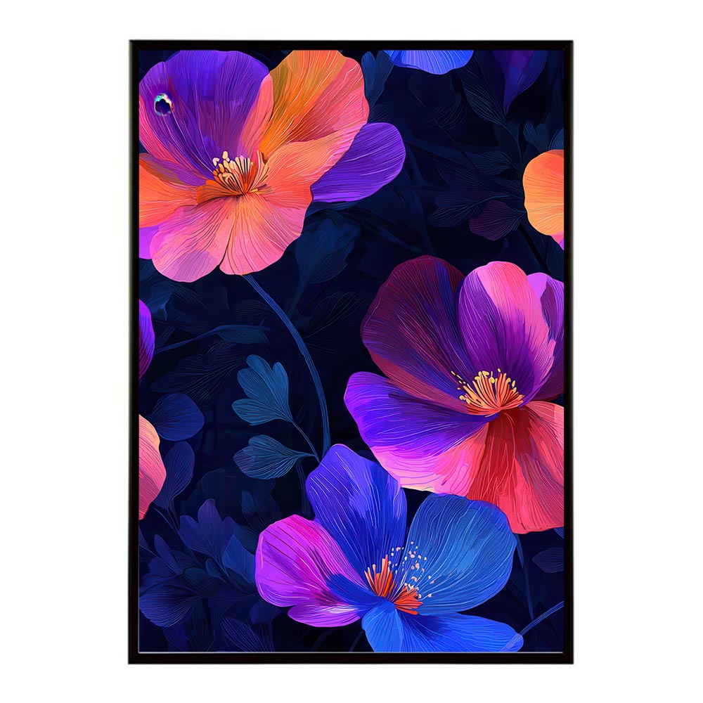 アーティスティックフラワー ポスター 花 絵画 アート 画家 名画 コンセプトアート 油絵 水彩画 絵具 花柄デザイン インテリア雑貨 壁飾り 北欧風 モダンアート フラワーアート 【lh-poster-11253】