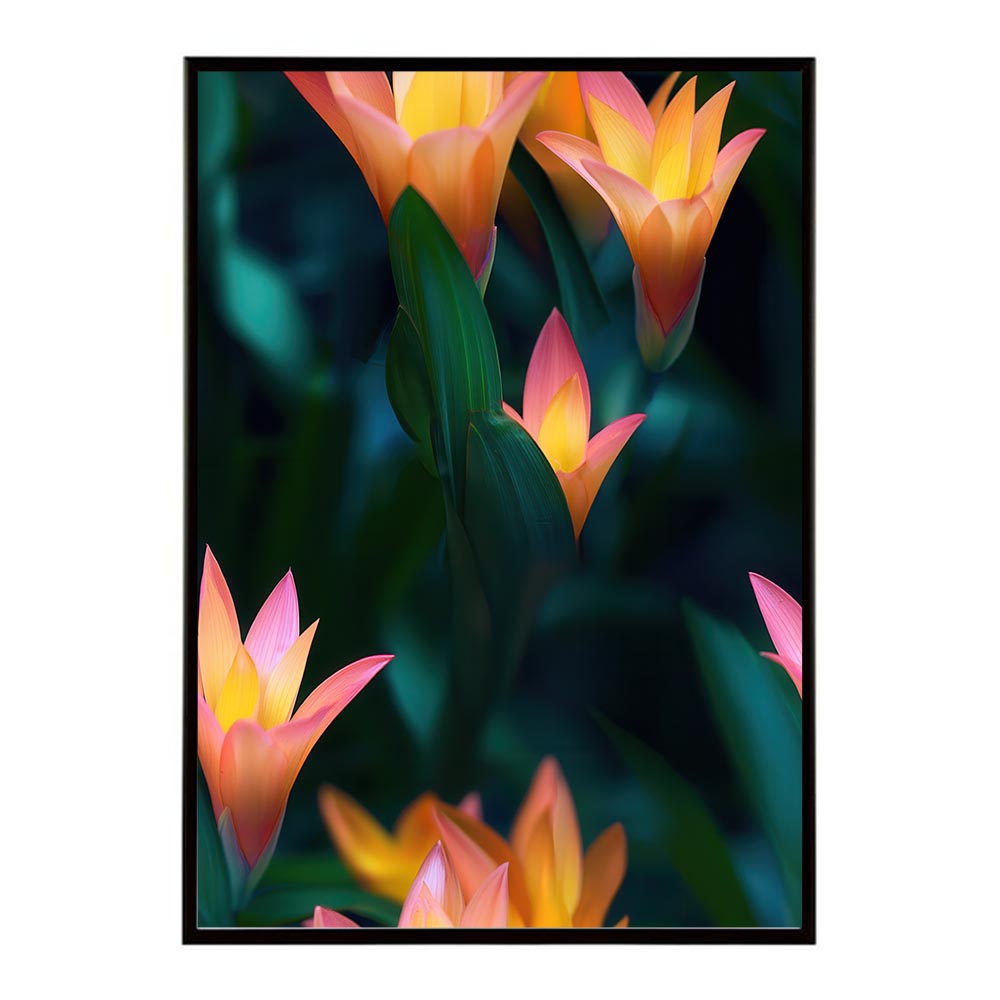 アーティスティックフラワー ポスター 花 絵画 アート 画家 名画 コンセプトアート 油絵 水彩画 絵具 花柄デザイン インテリア雑貨 壁飾り 北欧風 モダンアート フラワーアート 【lh-poster-11258】