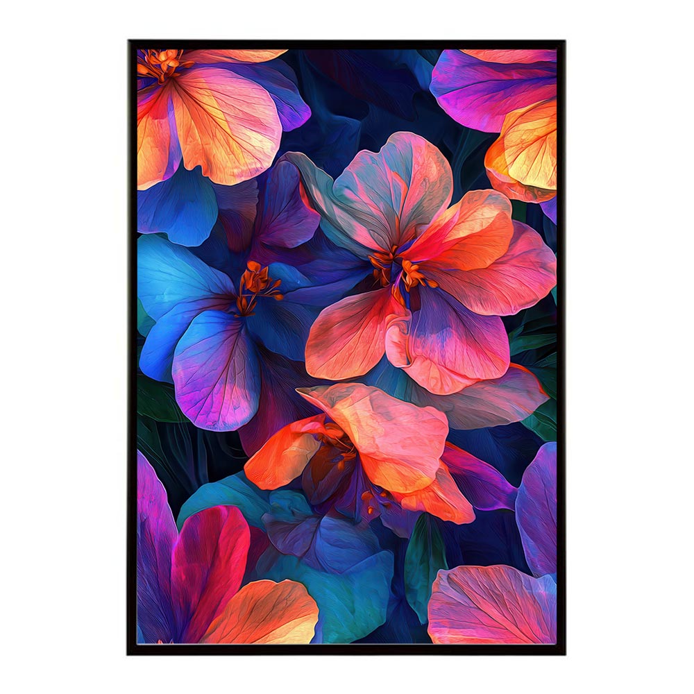 アーティスティックフラワー ポスター 花 絵画 アート 画家 名画 コンセプトアート 油絵 水彩画 絵具 花柄デザイン インテリア雑貨 壁飾り 北欧風 モダンアート フラワーアート 【lh-poster-11266】