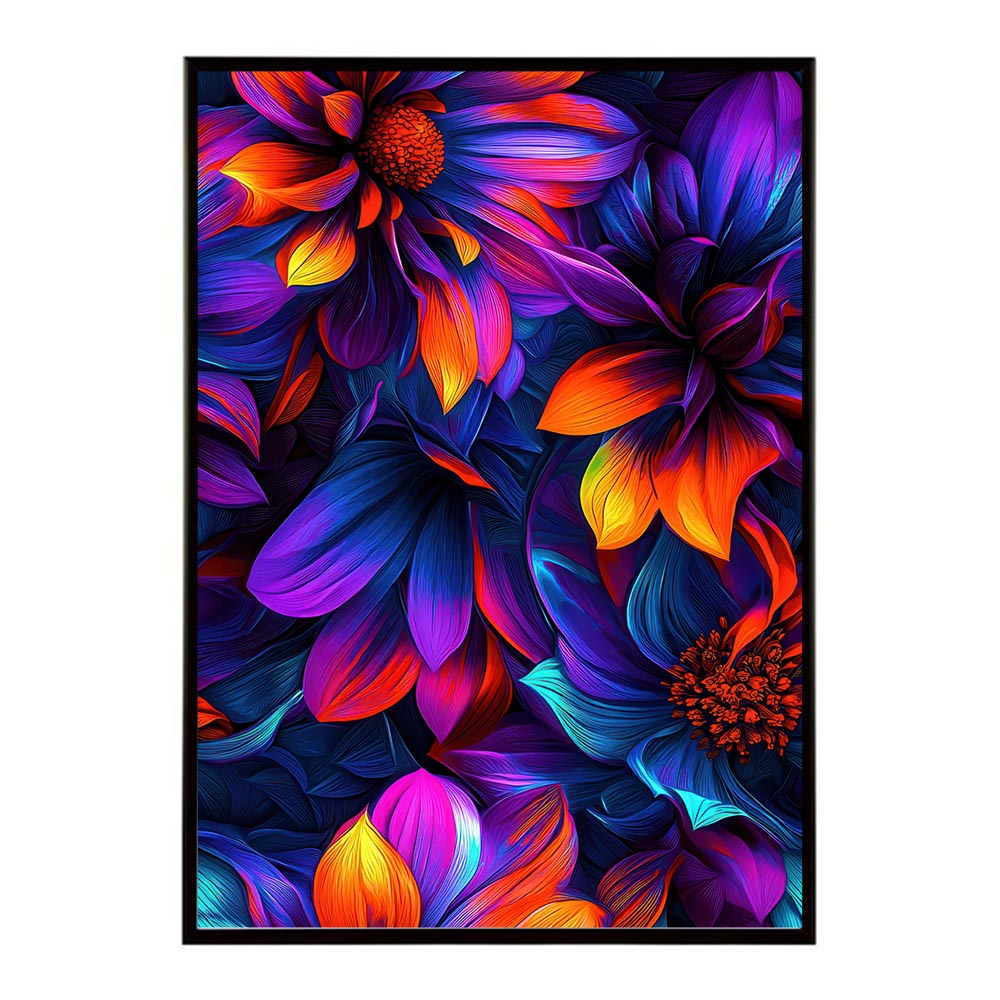 アーティスティックフラワー ポスター 花 絵画 アート 画家 名画 コンセプトアート 油絵 水彩画 絵具 花柄デザイン インテリア雑貨 壁飾り 北欧風 モダンアート フラワーアート 【lh-poster-11271】