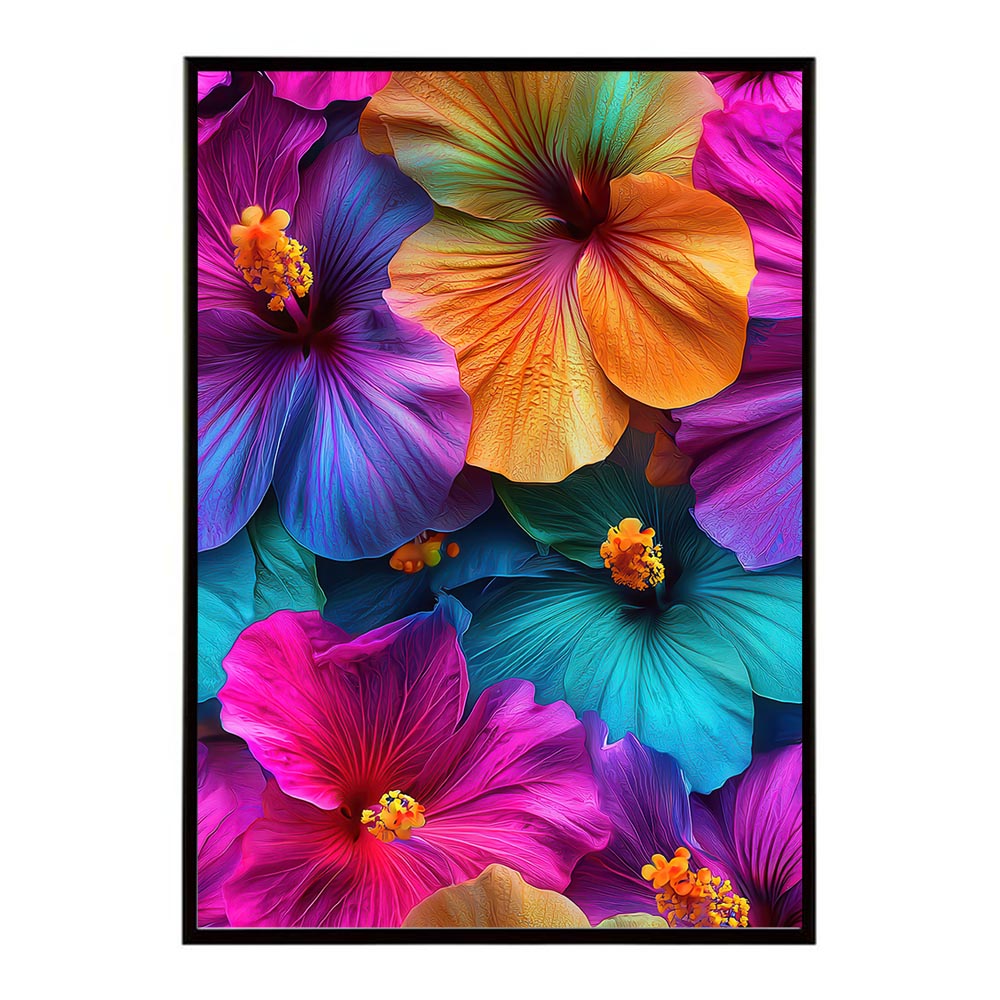 アーティスティックフラワー ポスター 花 絵画 アート 画家 名画 コンセプトアート 油絵 水彩画 絵具 花柄デザイン インテリア雑貨 壁飾り 北欧風 モダンアート フラワーアート 【lh-poster-11273】