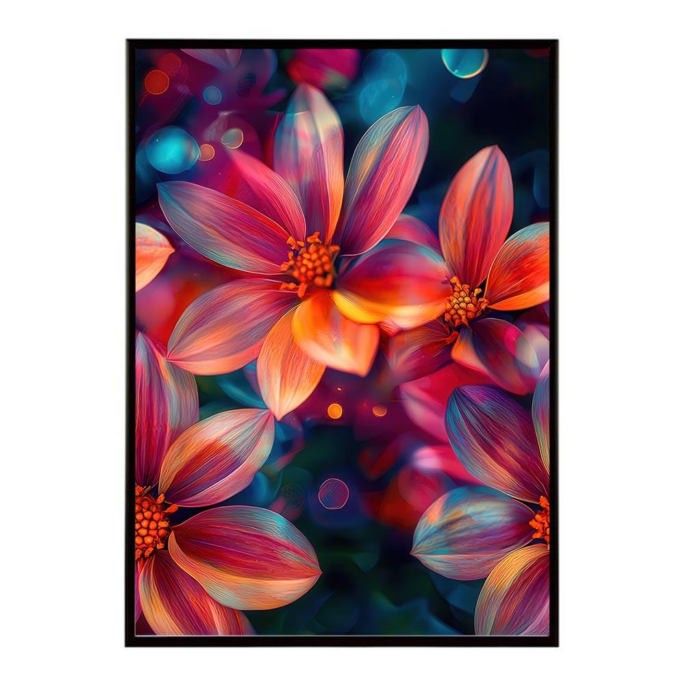 アーティスティックフラワー ポスター 花 絵画 アート 画家 名画 コンセプトアート 油絵 水彩画 絵具 花柄デザイン インテリア雑貨 壁飾り 北欧風 モダンアート フラワーアート 【lh-poster-11281】