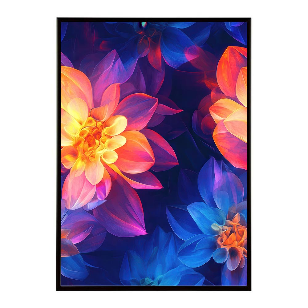 アーティスティックフラワー ポスター 花 絵画 アート 画家 名画 コンセプトアート 油絵 水彩画 絵具 花柄デザイン インテリア雑貨 壁飾り 北欧風 モダンアート フラワーアート 【lh-poster-11284】