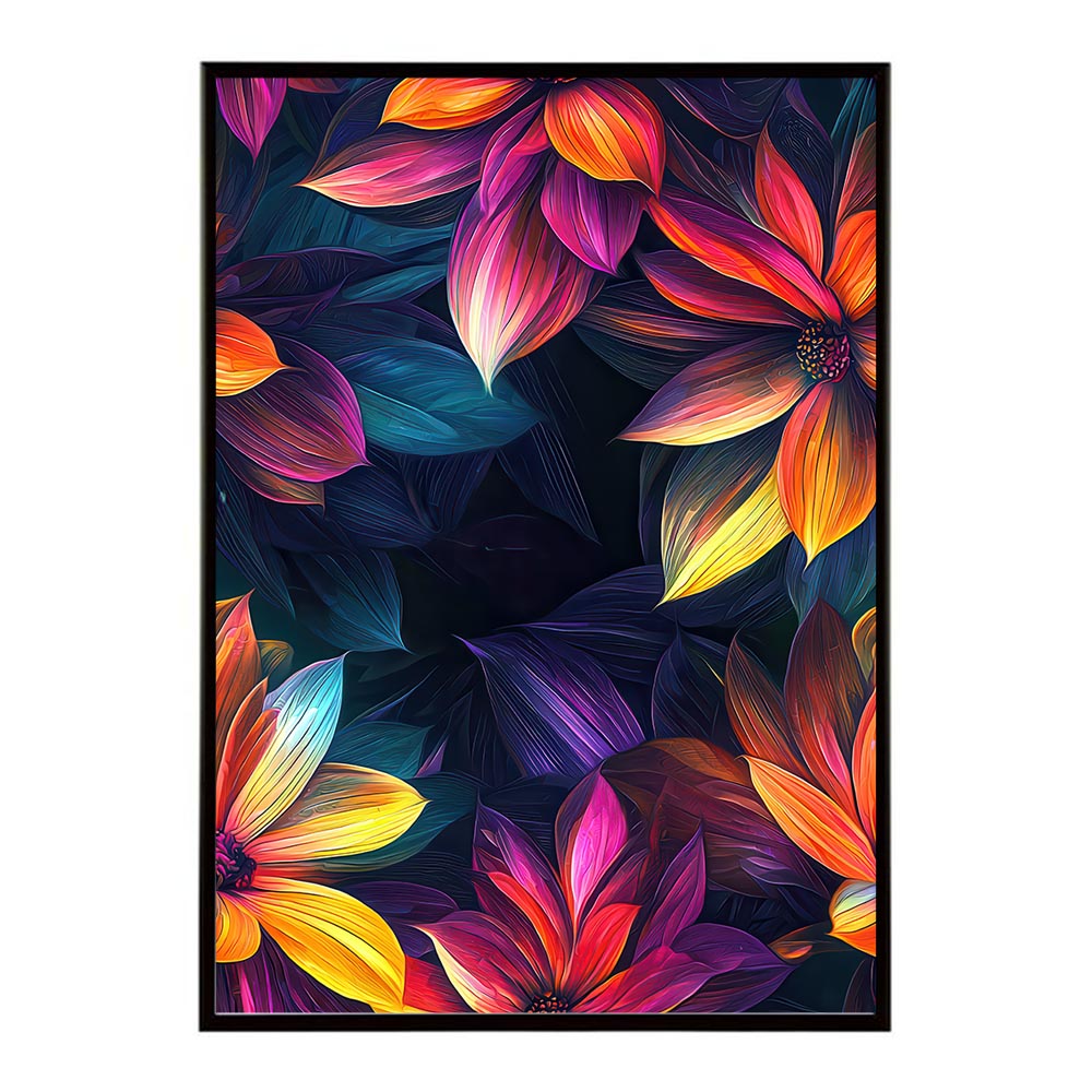 アーティスティックフラワー ポスター 花 絵画 アート 画家 名画 コンセプトアート 油絵 水彩画 絵具 花柄デザイン インテリア雑貨 壁飾り 北欧風 モダンアート フラワーアート 【lh-poster-11286】