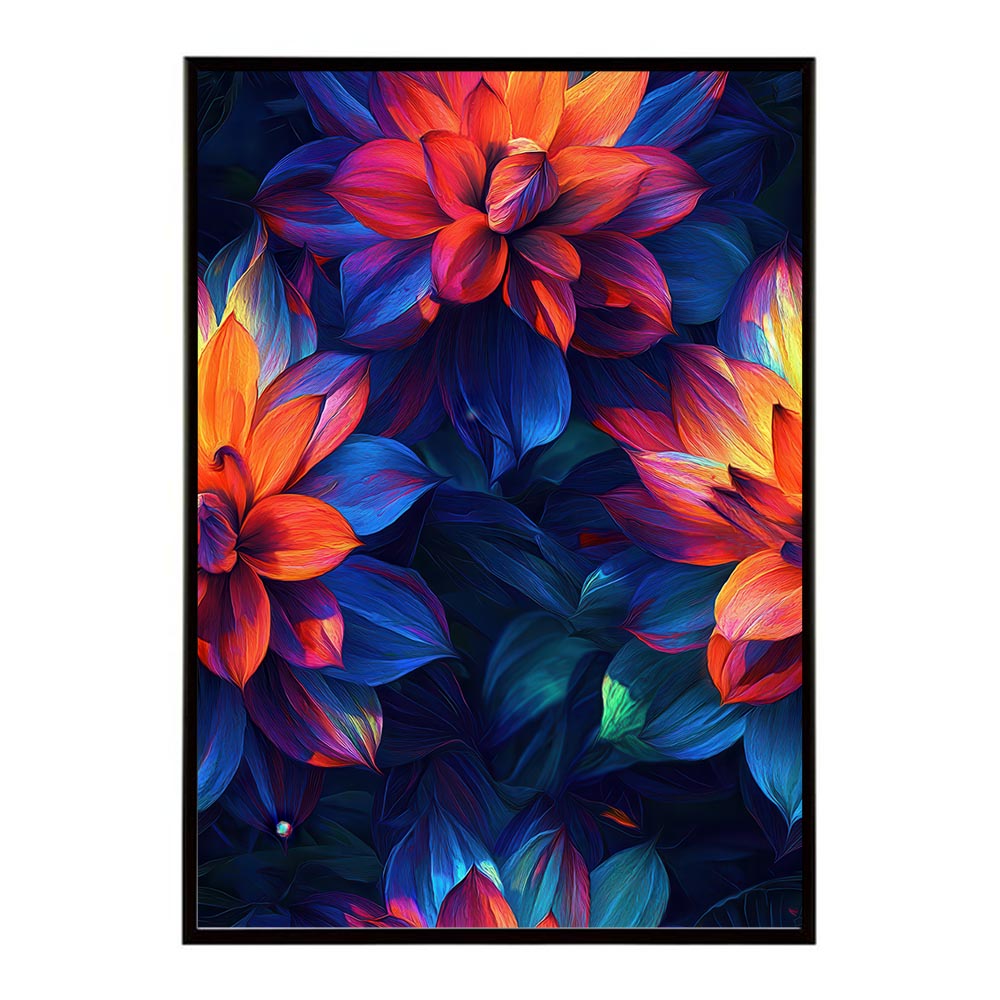 アーティスティックフラワー ポスター 花 絵画 アート 画家 名画 コンセプトアート 油絵 水彩画 絵具 花柄デザイン インテリア雑貨 壁飾り 北欧風 モダンアート フラワーアート 【lh-poster-11290】