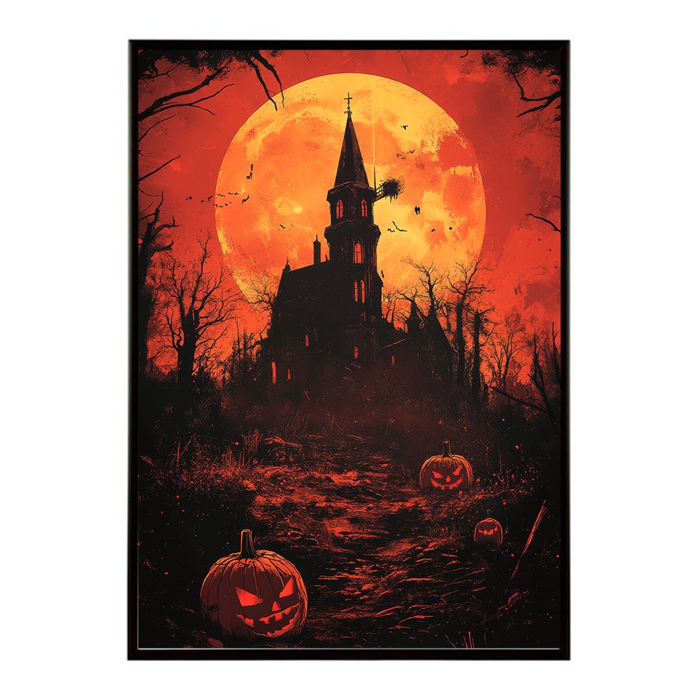 ハロウィン halloween ハロウィーン カボチャ ジャックオーランタン イベント 季節 子供 オレンジ 秋 ポスター 用紙とサイズが選べる インテリア おしゃれ プリントポスター フォト イラスト お洒落 特大 大きい【lh-poster-9669】