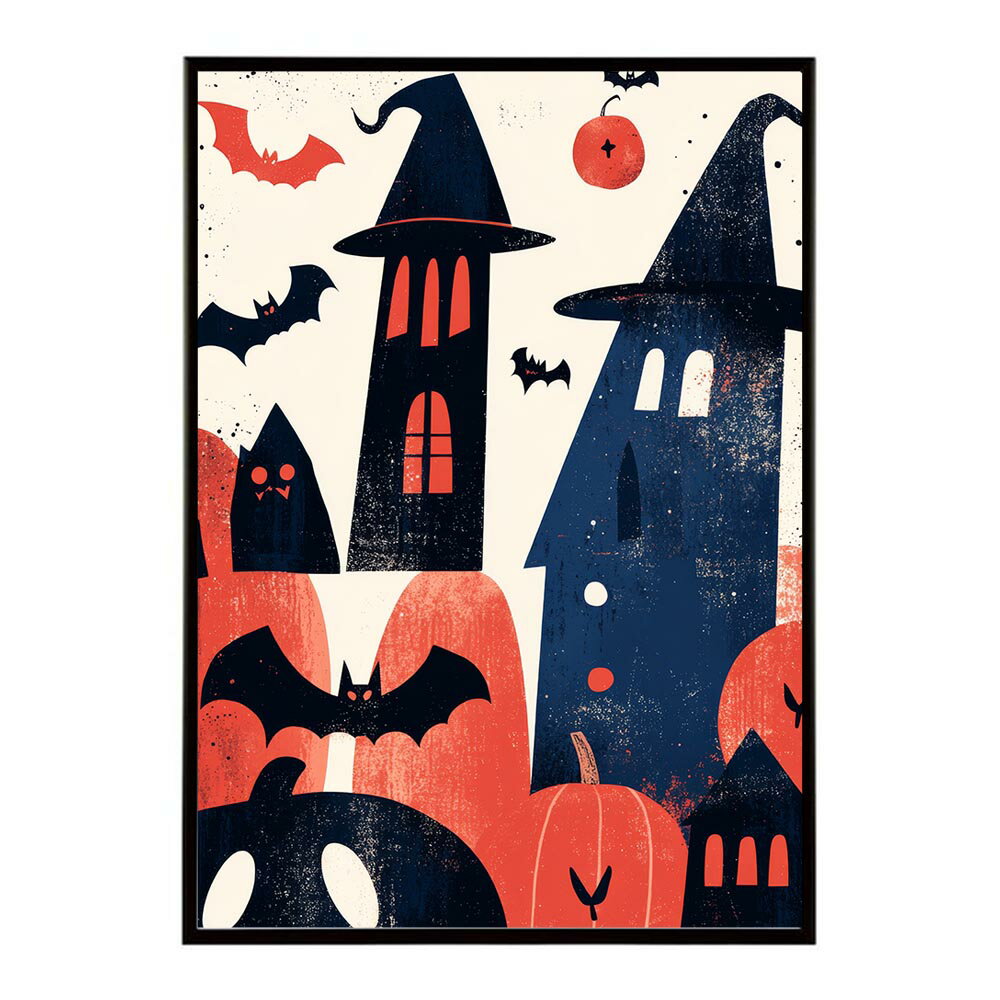 Rakuten - ハロウィン halloween ハロウィーン カボチャ ジャックオーランタン イベント 季節 子供 オレンジ 秋 ポスター 用紙とサイズが選べる インテリア おしゃれ プリントポスター フォト イラスト お洒落 特大 大きい【lh-poster-9768】
