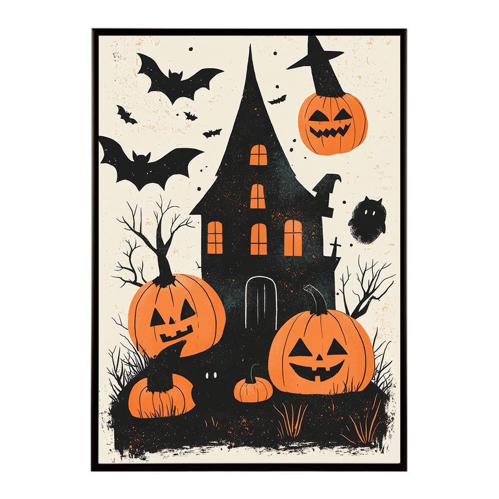 ハロウィン halloween ハロウィーン カボチャ ジャックオーランタン イベント 季節 子供 オレンジ 秋 ポスター 用紙とサイズが選べる インテリア おしゃれ プリントポスター フォト イラスト お洒落 特大 大きい