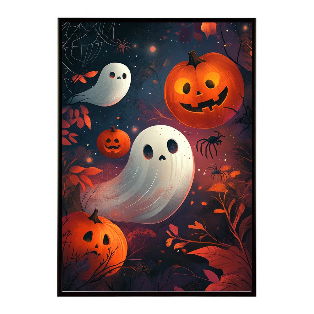 Rakuten - ハロウィン halloween ハロウィーン カボチャ ジャックオーランタン イベント 季節 子供 オレンジ 秋 ポスター 用紙とサイズが選べる インテリア おしゃれ プリントポスター フォト イラスト お洒落 特大 大きい【lh-poster-9817】