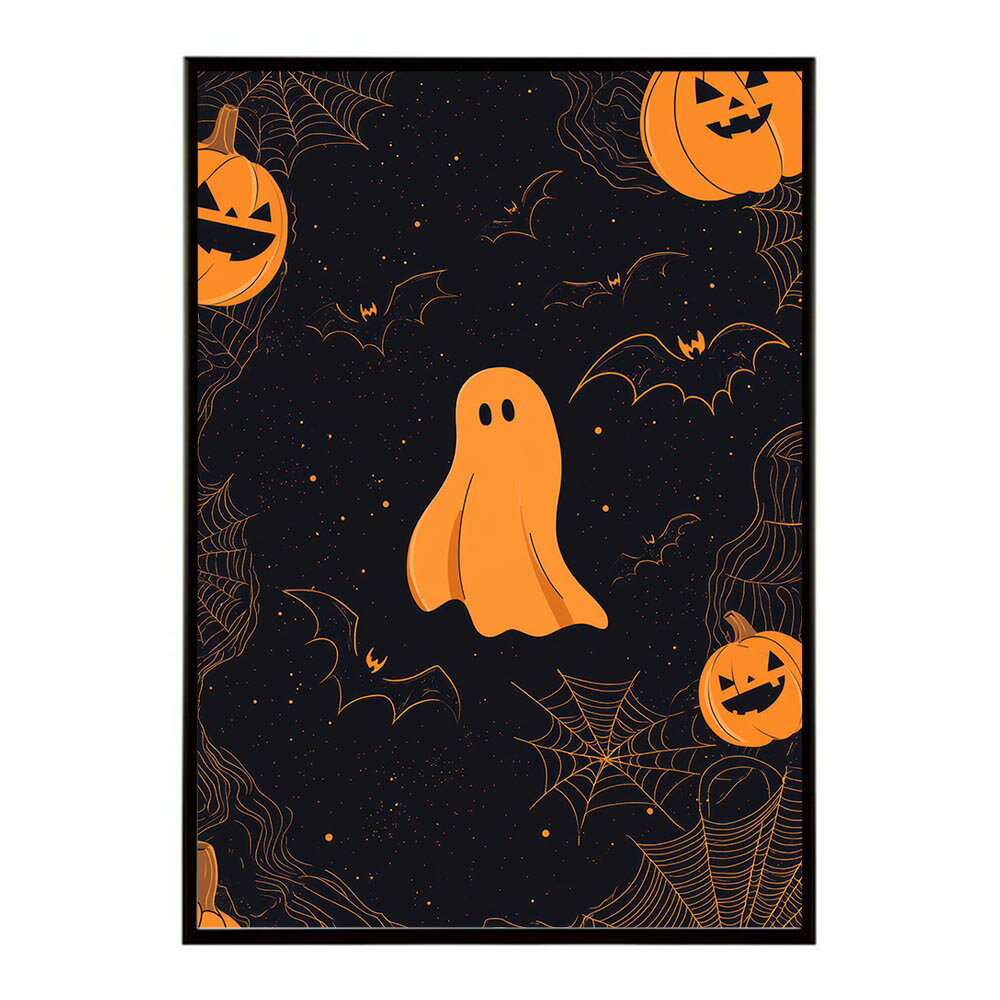 ハロウィン halloween ハロウィーン カボチャ ジャックオーランタン イベント 季節 子供 オレンジ 秋 ポスター 用紙とサイズが選べる インテリア おしゃれ プリントポスター フォト イラスト お洒落 特大 大きい【lh-poster-9820】