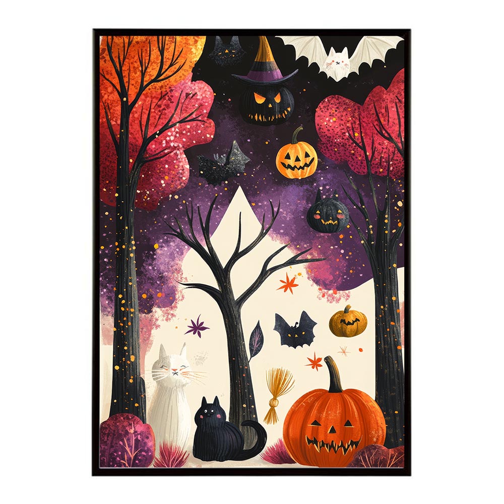 Rakuten - ハロウィン halloween ハロウィーン カボチャ ジャックオーランタン イベント 季節 子供 オレンジ 秋 ポスター 用紙とサイズが選べる インテリア おしゃれ プリントポスター フォト イラスト お洒落 特大 大きい【lh-poster-9828】