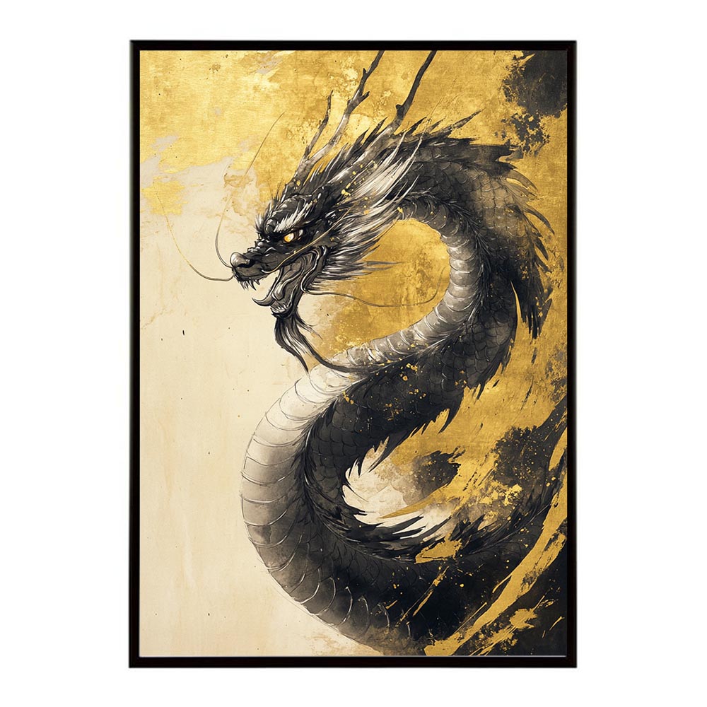 Rakuten - ドラゴン 龍 金運 開運 辰年 干支 龍神 ゴージャス ポスター 縦 用紙とサイズが選べる インテリア おしゃれ プリントポスター フォト イラスト お洒落 特大 大きい【lh-poster-9931】