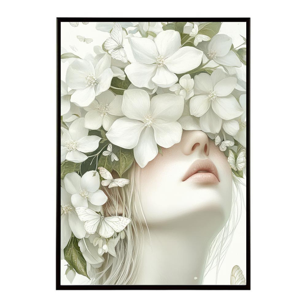Rakuten - アートフラワーレディ お花 ブーケ 女性 モデル 植物 ボタニカル 北欧 ポスター 用紙とサイズが選べる インテリア おしゃれ プリントポスター フォト イラスト【me-poster-29】