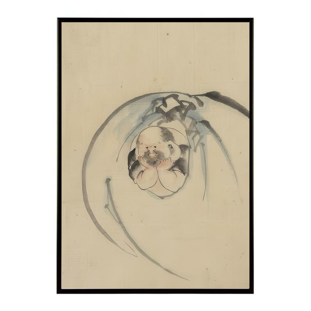葛飾北斎 名画 ポスター デジタルリマスター 絵画 浮世絵 絵師 正面を向く布袋 - Hotei Facing Front by Katsushika Hokusaiポスター 用紙とサイズが選べる インテリア おしゃれ プリントポスター 【bn-poster-7619】