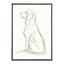 犬 いぬ ドッグ キャット 動物 アニマル ラインアート イラスト ナチュラル ミニマリスト ミニマル 北欧 シンプル 鉛筆 ポスター 用紙とサイズが選べる インテリア おしゃれ プリントポスター フォト イラスト お洒落 特大 大きい【lh-poster-11376】|詳細画像