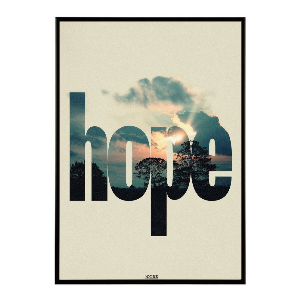 Rakuten - HOPE ポスター タイポグラフィ モノクロ おしゃれ エモい アートプリント 英字ロゴ インテリア 壁掛け 北欧風 リビング 寝室 カフェ インテリア おしゃれ プリントポスター フォト 特大 大きい【lm-poster-1117】
