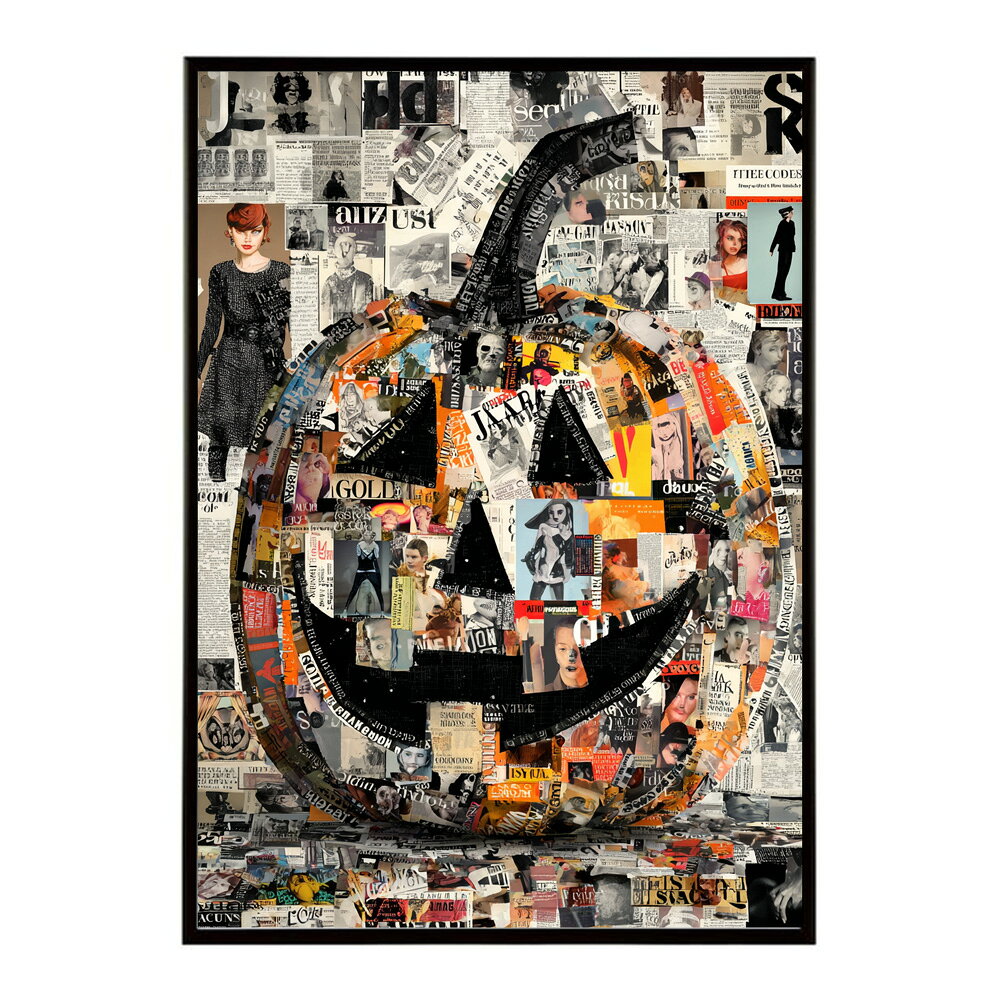 ハロウィーン Halloween ハロウィン Hallowe'en カボチャ ジャックオーランタン ポスター オレンジ パンプキン インテリア おしゃれ プリントポスター フォト イラスト お洒落 特大 大きい