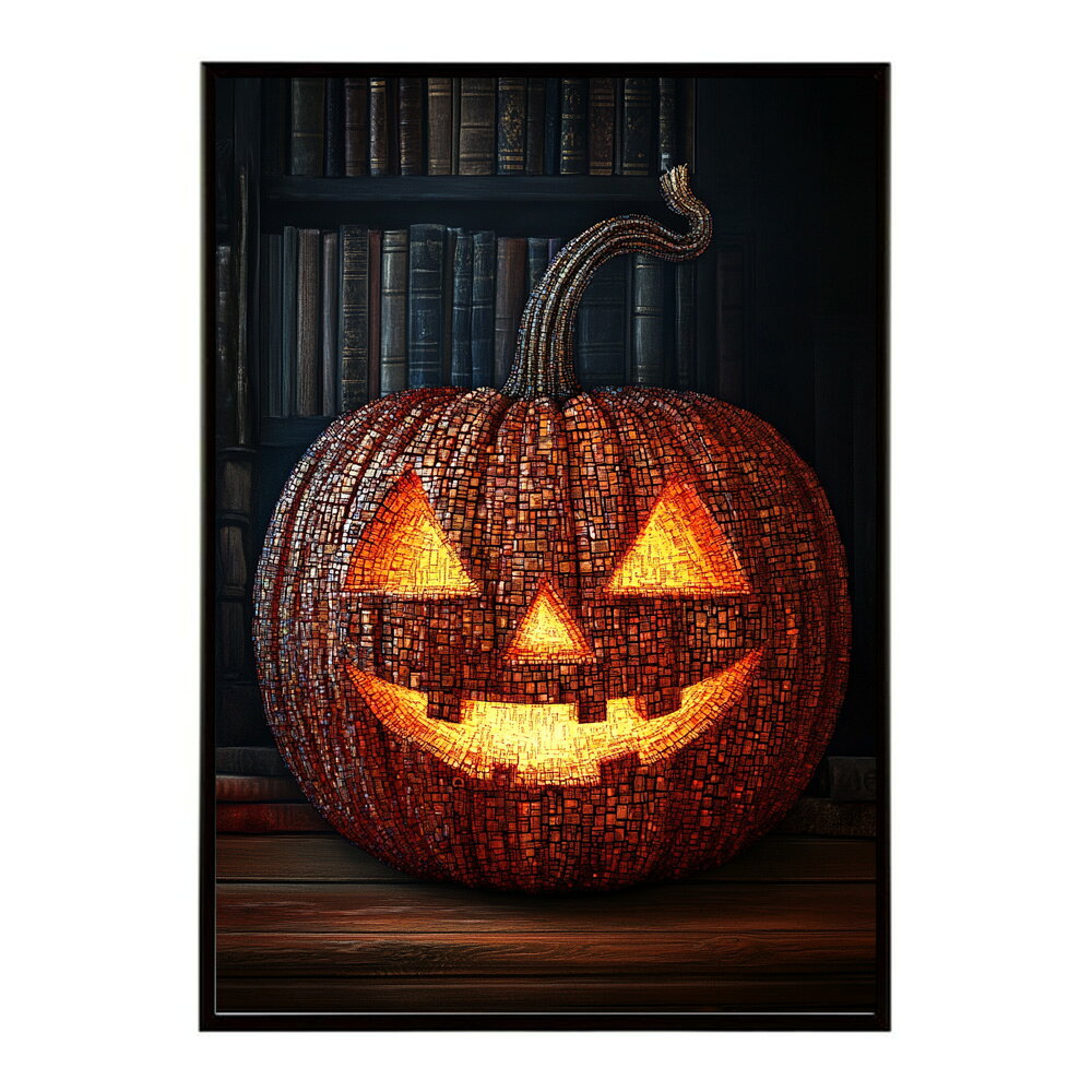 ハロウィーン Halloween ハロウィン Hallowe'en カボチャ ジャックオーランタン ポスター オレンジ パンプキン インテリア おしゃれ プリントポスター フォト イラスト お洒落 特大 大きい