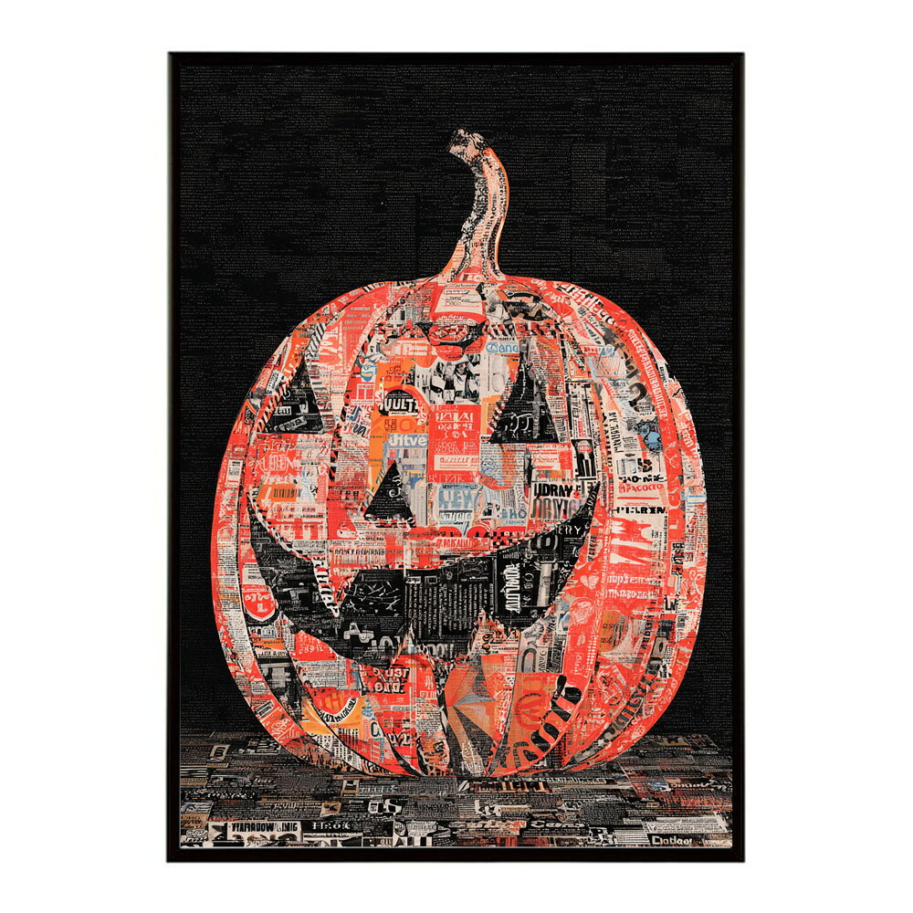 ハロウィーン Halloween ハロウィン Hallowe'en カボチャ ジャックオーランタン ポスター オレンジ パンプキン インテリア おしゃれ プリントポスター フォト イラスト お洒落 特大 大きい